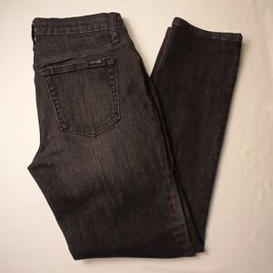 Joe's Jeans Size 25/2 Mid Rise Skinny Leg Charcoal Black Color Classic Stretch